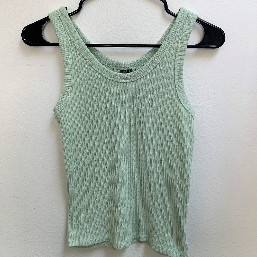 Pale Green Wild Fable Ribbed Tank Top